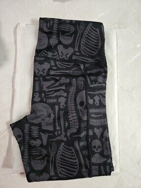 CVG Black Skeleton Print Leggings Xsmall FL NIB